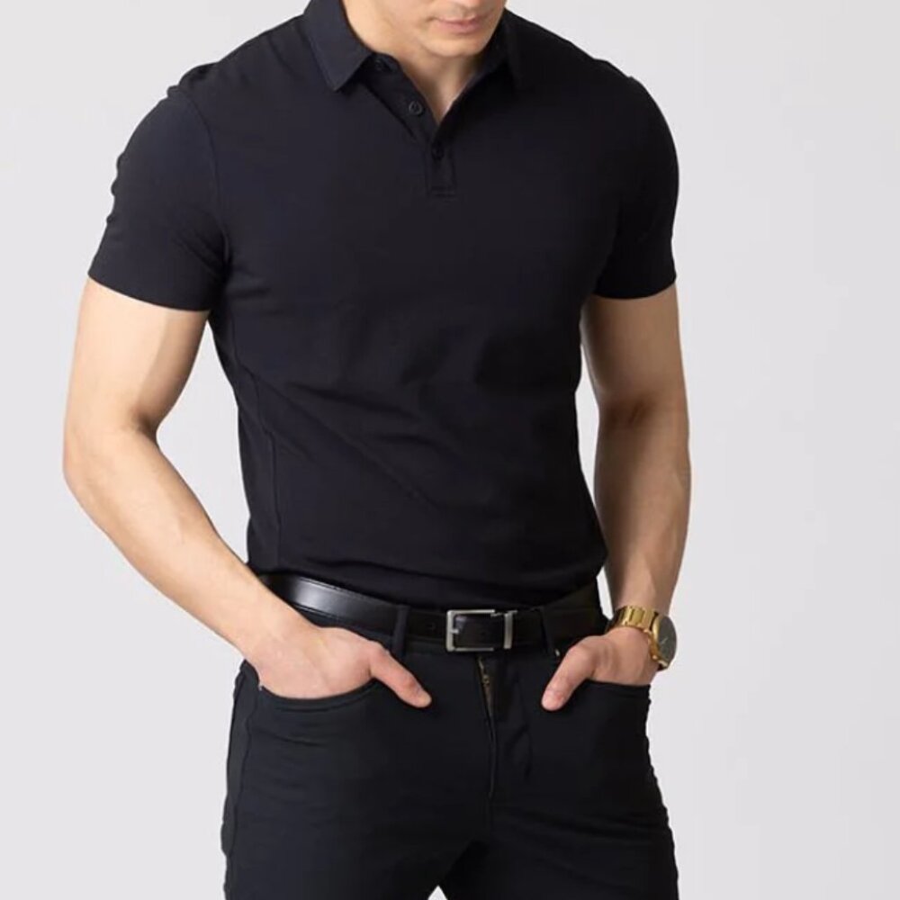 Aetos Polo Shirt Black - Size Large